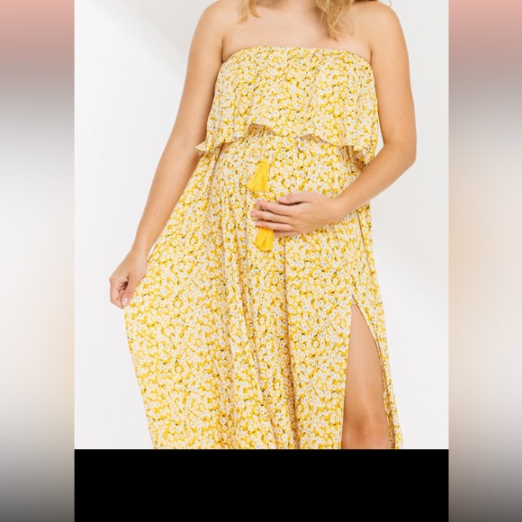 Womens or juniors yellow maxi dress - Picture 3 of 12